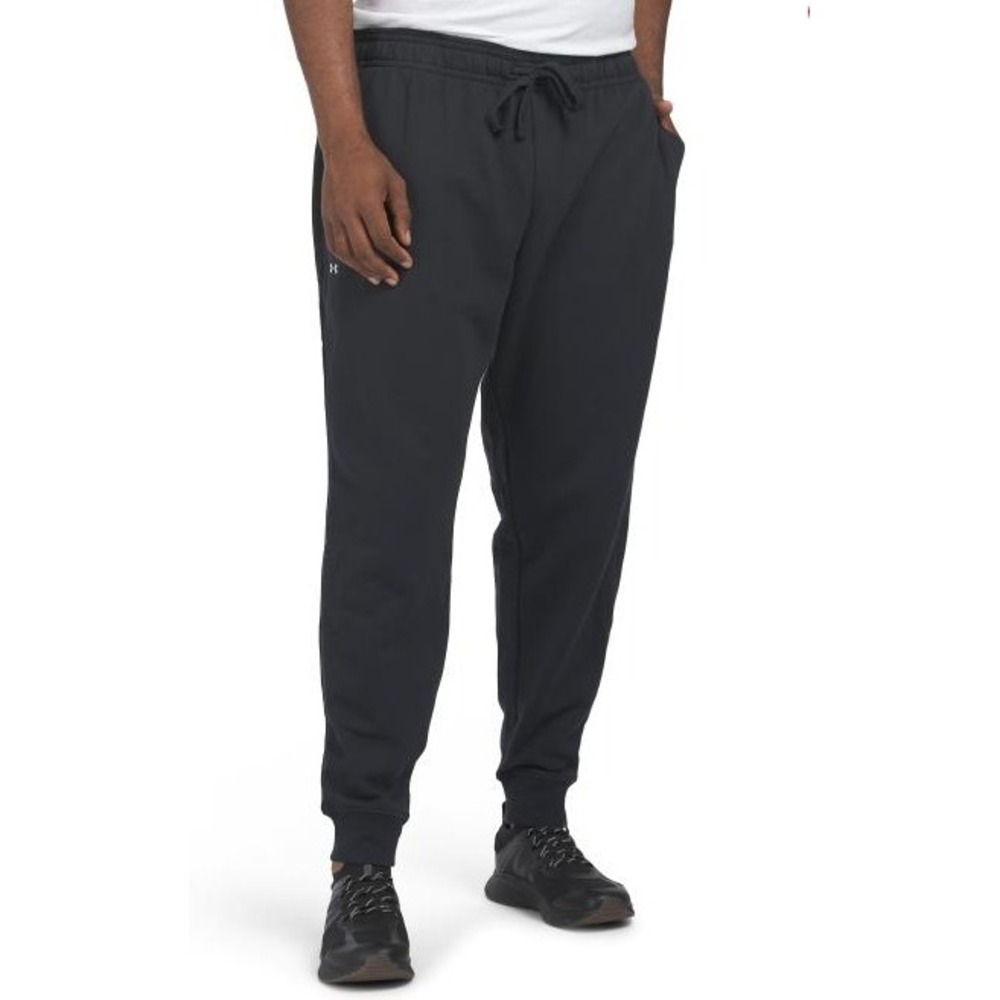 NEW Under Armour Rival Fleece Joggers Mens 3XL Black Loose‎ Fit Sweatpants